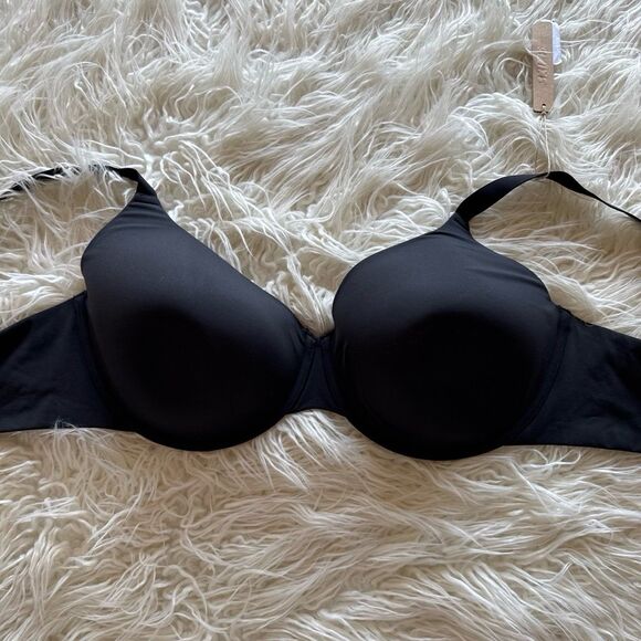 Skims Fits Everybody T-Shirt Bra Onyx Size 42DD - Picture 3 of 9